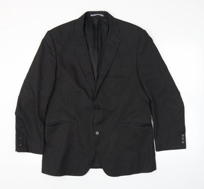 Preworn Mens Black   Jacket Suit Jacket Size 42