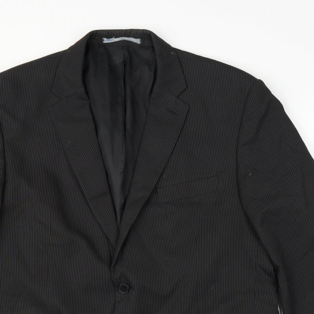 Preworn Mens Black   Jacket Suit Jacket Size 42