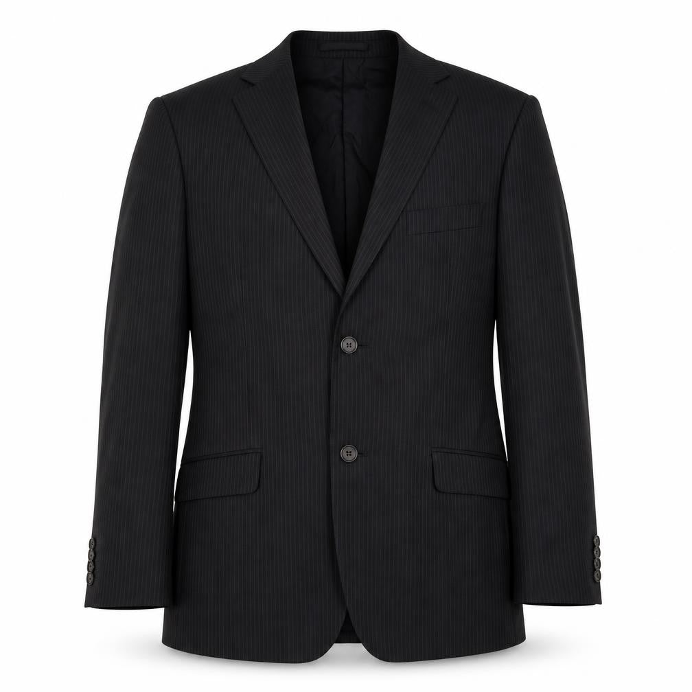 Philosophy Blues Original Mens Black Striped  Jacket Suit Jacket Size 42