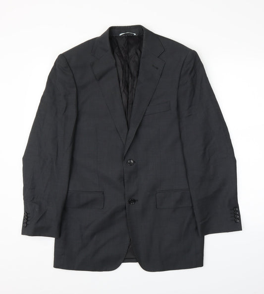Allen Clark Mens Grey   Jacket Suit Jacket Size 38
