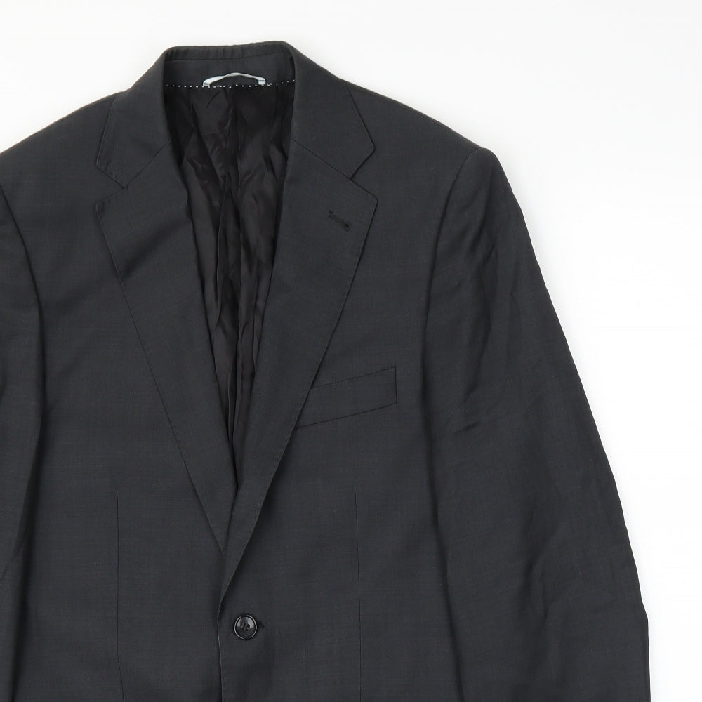 Allen Clark Mens Grey   Jacket Suit Jacket Size 38