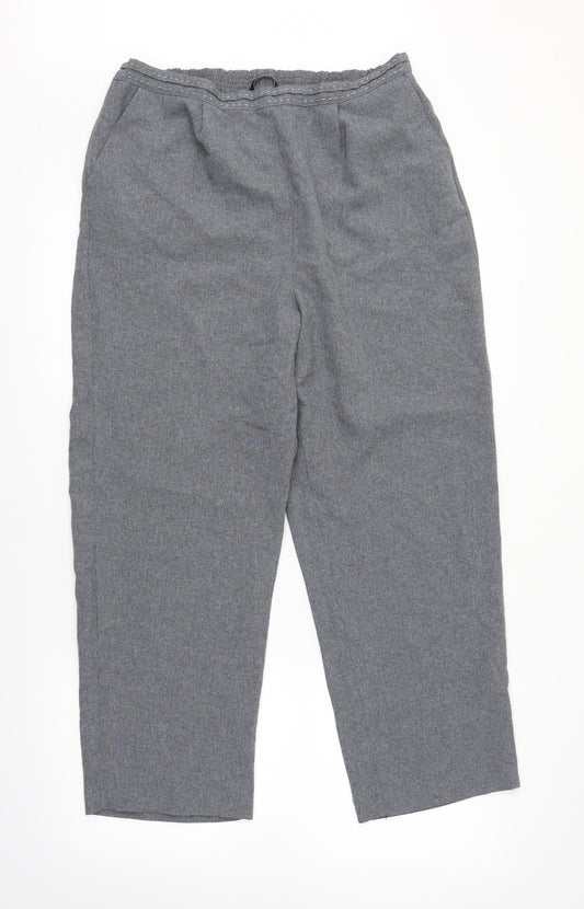 Bonmarché Womens Grey   Capri Trousers Size 16 L24 in