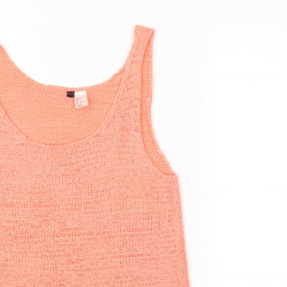 H&M Womens Orange   Basic Tank Size 8