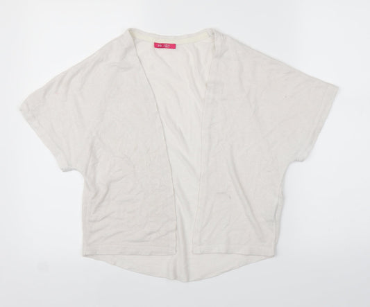 Young Dimension Girls White   Cardigan Jumper Size 7-8 Years