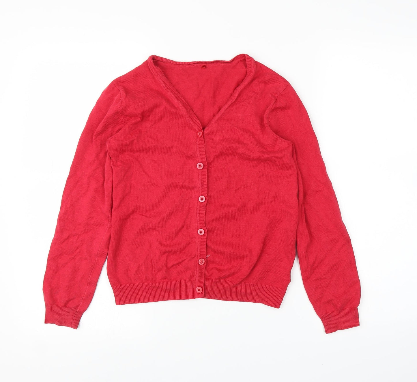 George Girls Red   Cardigan Jumper Size 9-10 Years