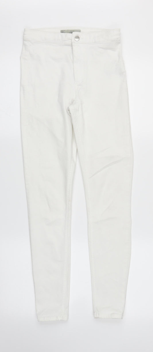 Topshop Womens White  Denim Jegging Jeans Size 28 in L27 in