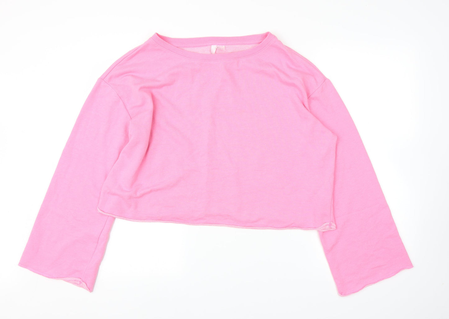 H&M Womens Pink   Pullover Jumper Size L  - Cropped