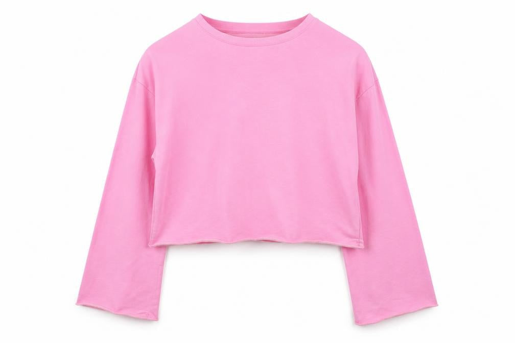 H&M Womens Pink   Pullover Jumper Size L  - Cropped