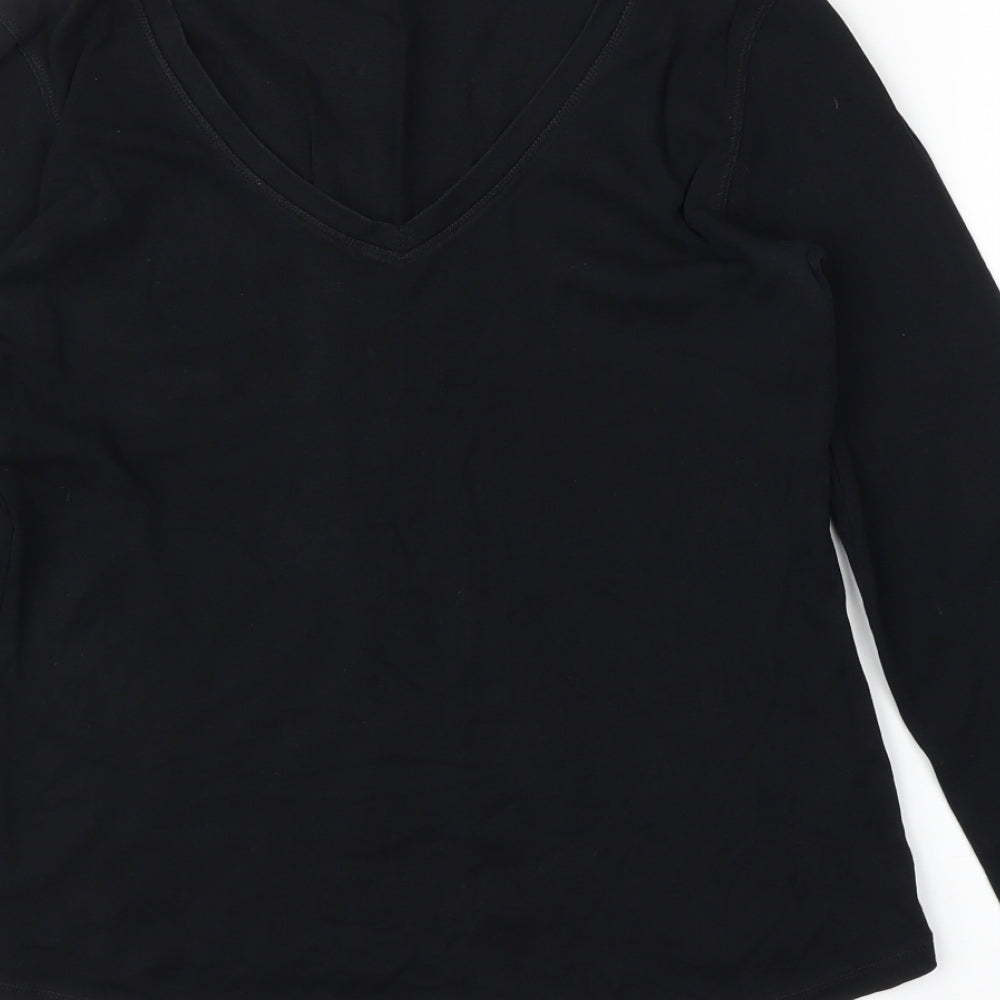 M&S Womens Black   Basic Blouse Size 12