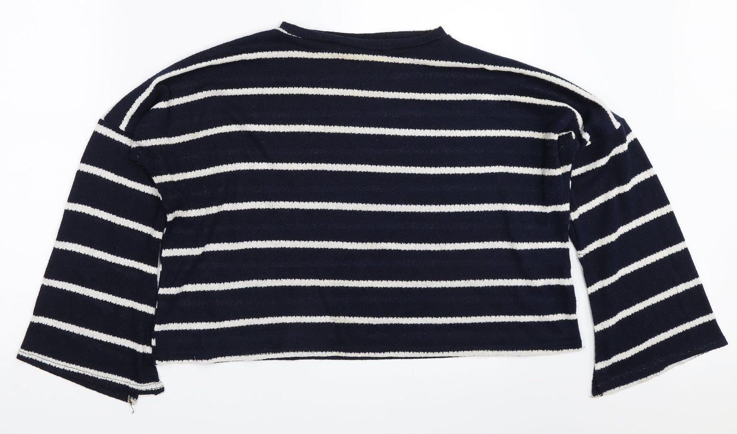 Boohoo Womens Blue Striped  Pullover Jumper Size 12