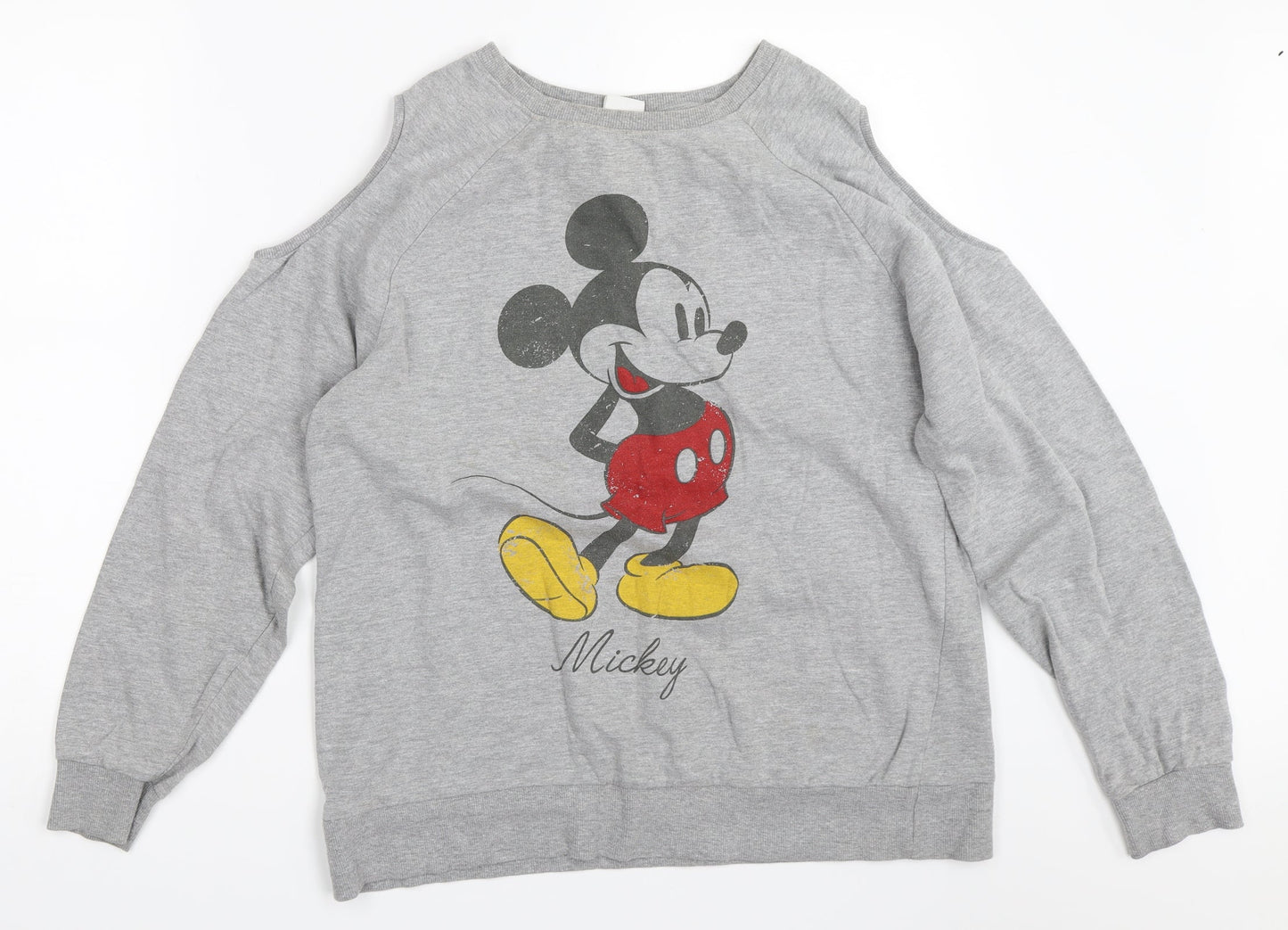 Matalan Womens Grey   Pullover Sweatshirt Size 14  - mickey mouse