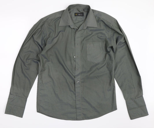 Gabill Mens Green    Button-Up Size 16