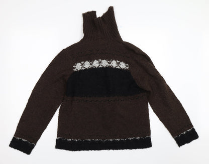 Preloved Ze-Ze Womens Brown   Cardigan Jumper Size L - Back
