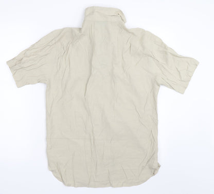 Preloved Fransa Mens Beige    Button-Up Size S - Back