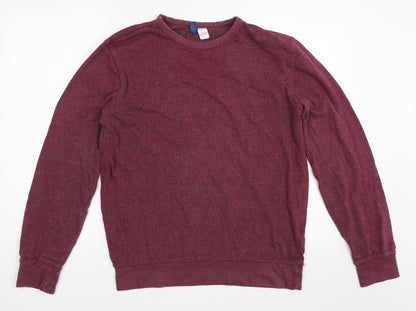 H&M Mens Red   Pullover Sweatshirt Size M