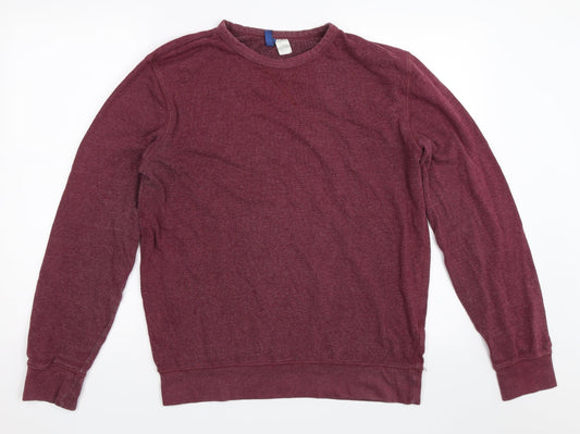 H&M Mens Red   Pullover Sweatshirt Size M