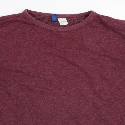 H&M Mens Red   Pullover Sweatshirt Size M