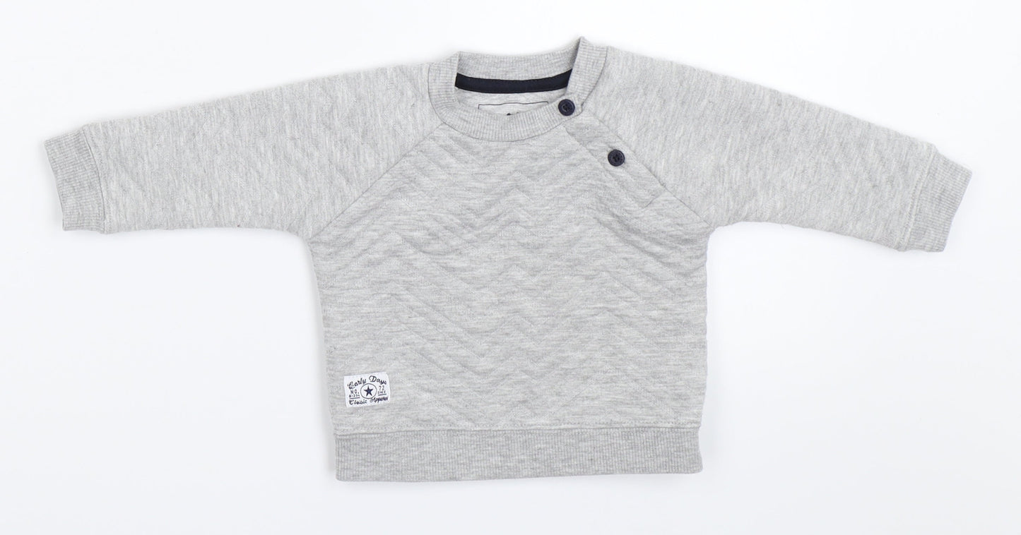 Earlydays Boys Grey   Pullover Jumper Size 0-3 Months