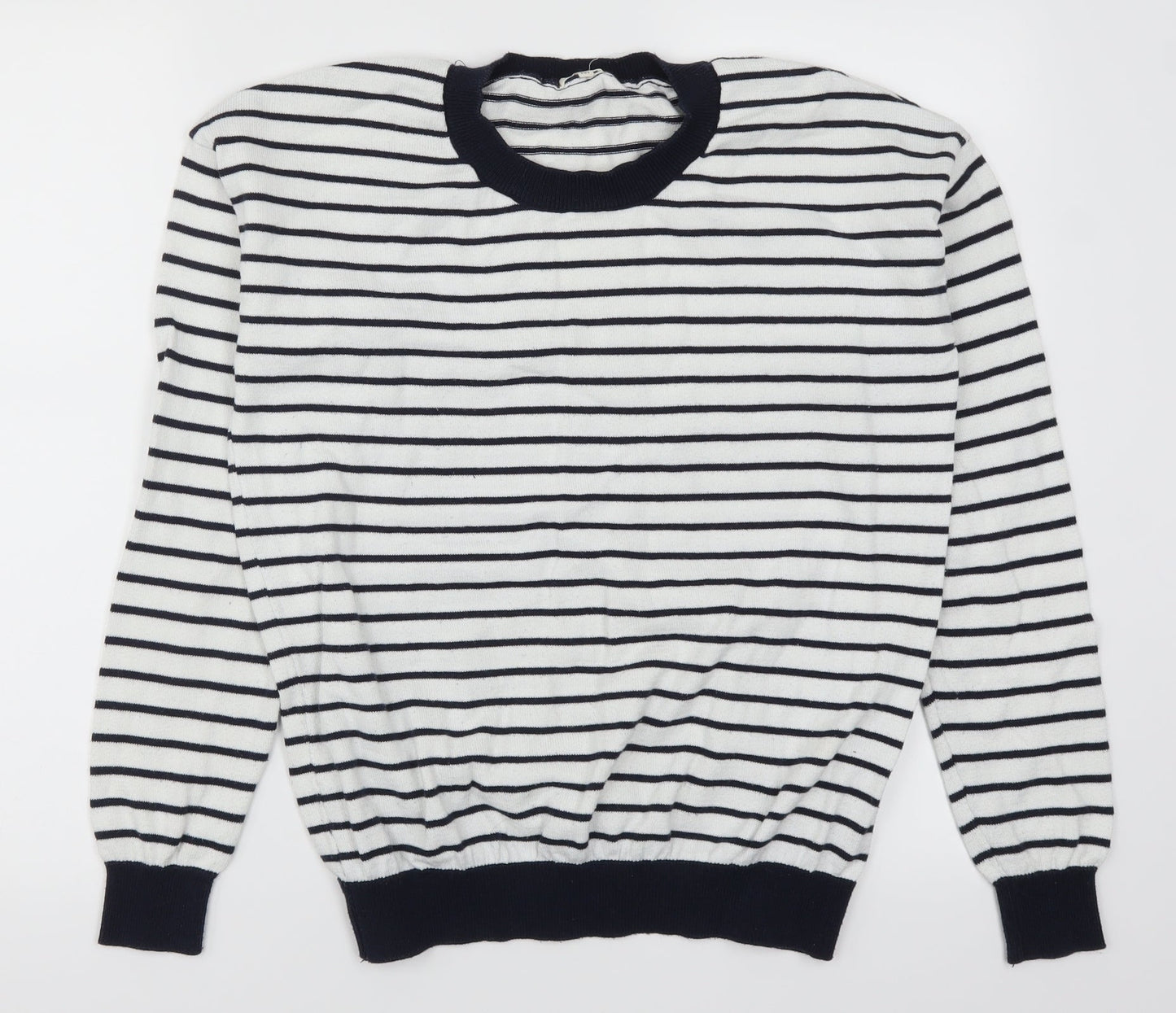 Sheinside Womens Blue Striped  Pullover Jumper Size M  - Love Hearts