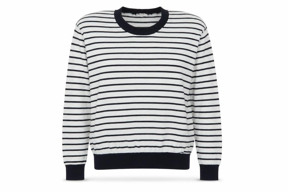 Sheinside Womens Blue Striped  Pullover Jumper Size M  - Love Hearts