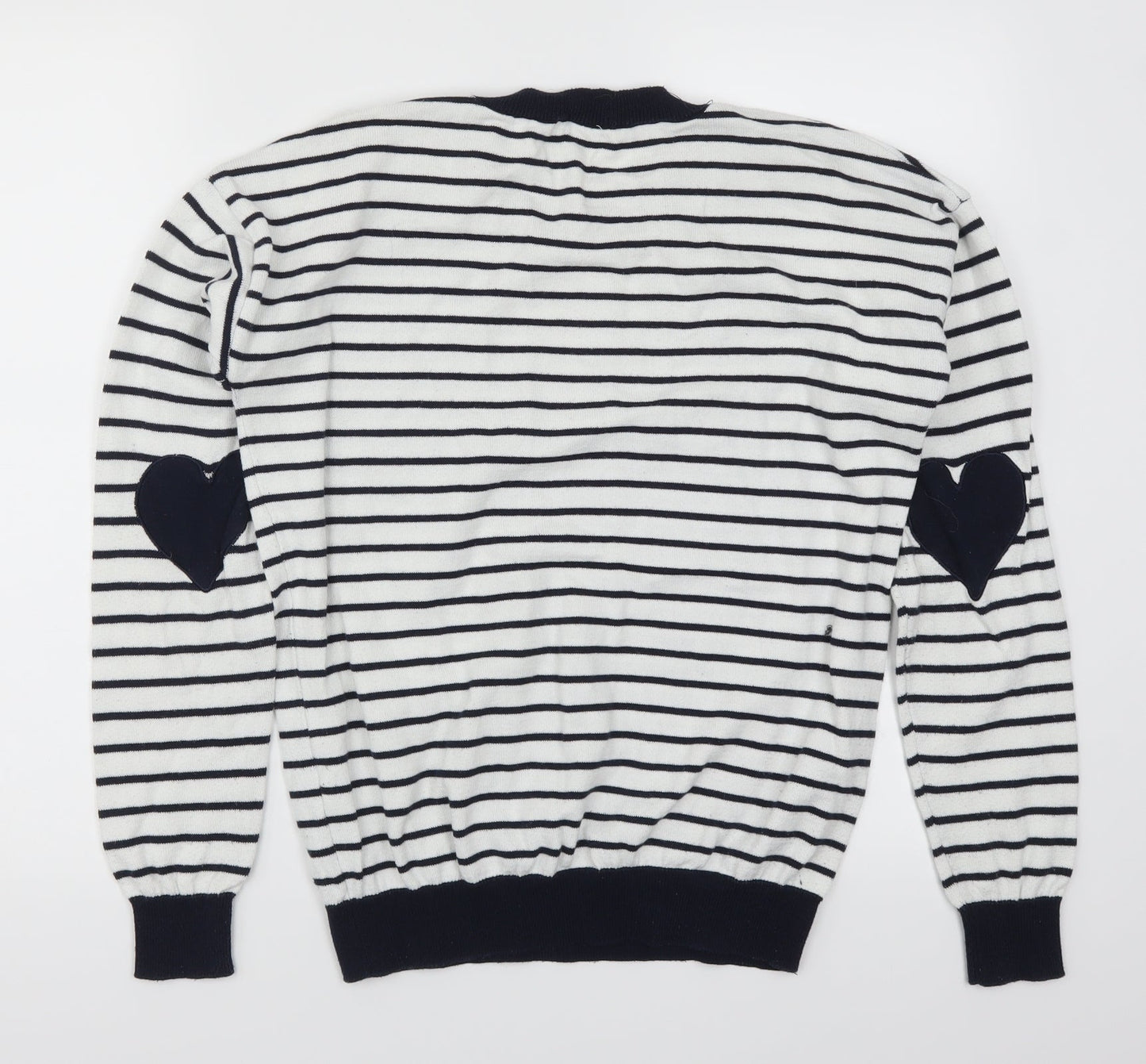 Sheinside Womens Blue Striped  Pullover Jumper Size M  - Love Hearts