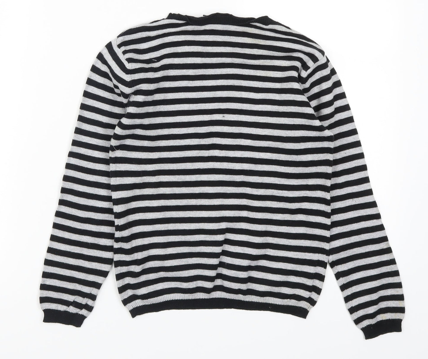 In Extenso Womens Grey Striped  Pullover Jumper Size 8