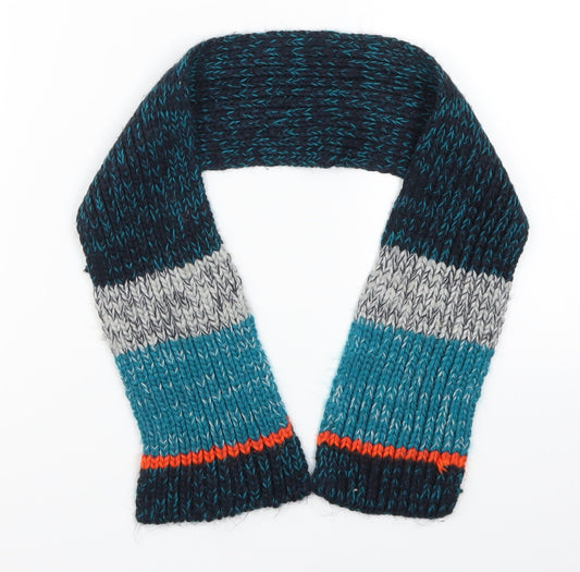 F&F Boys Blue Striped  Rectangle Scarf Scarf One Size