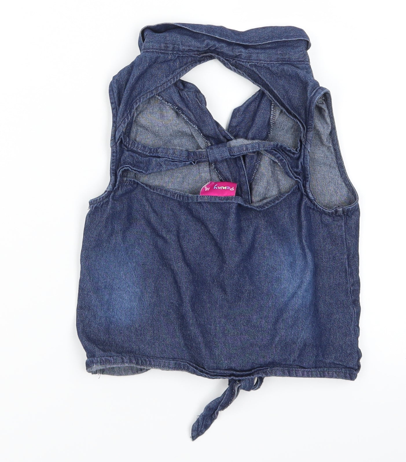 Penny M Girls Blue  Denim Basic Button-Up Size 7 Years