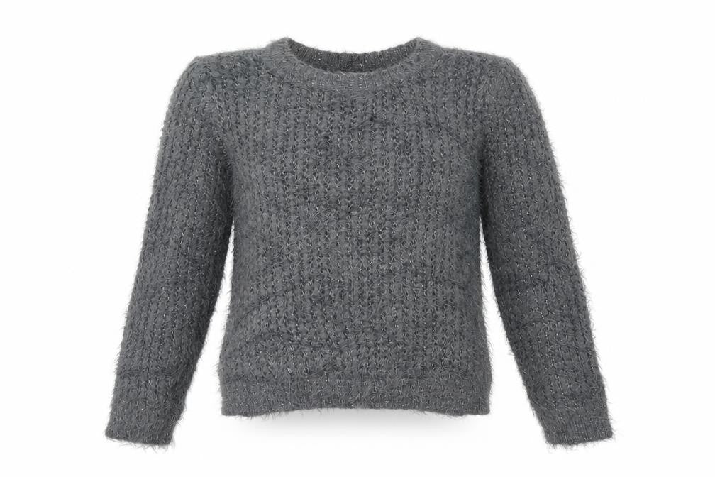 H&M Girls Grey  Knit Pullover Jumper Size 10 Years