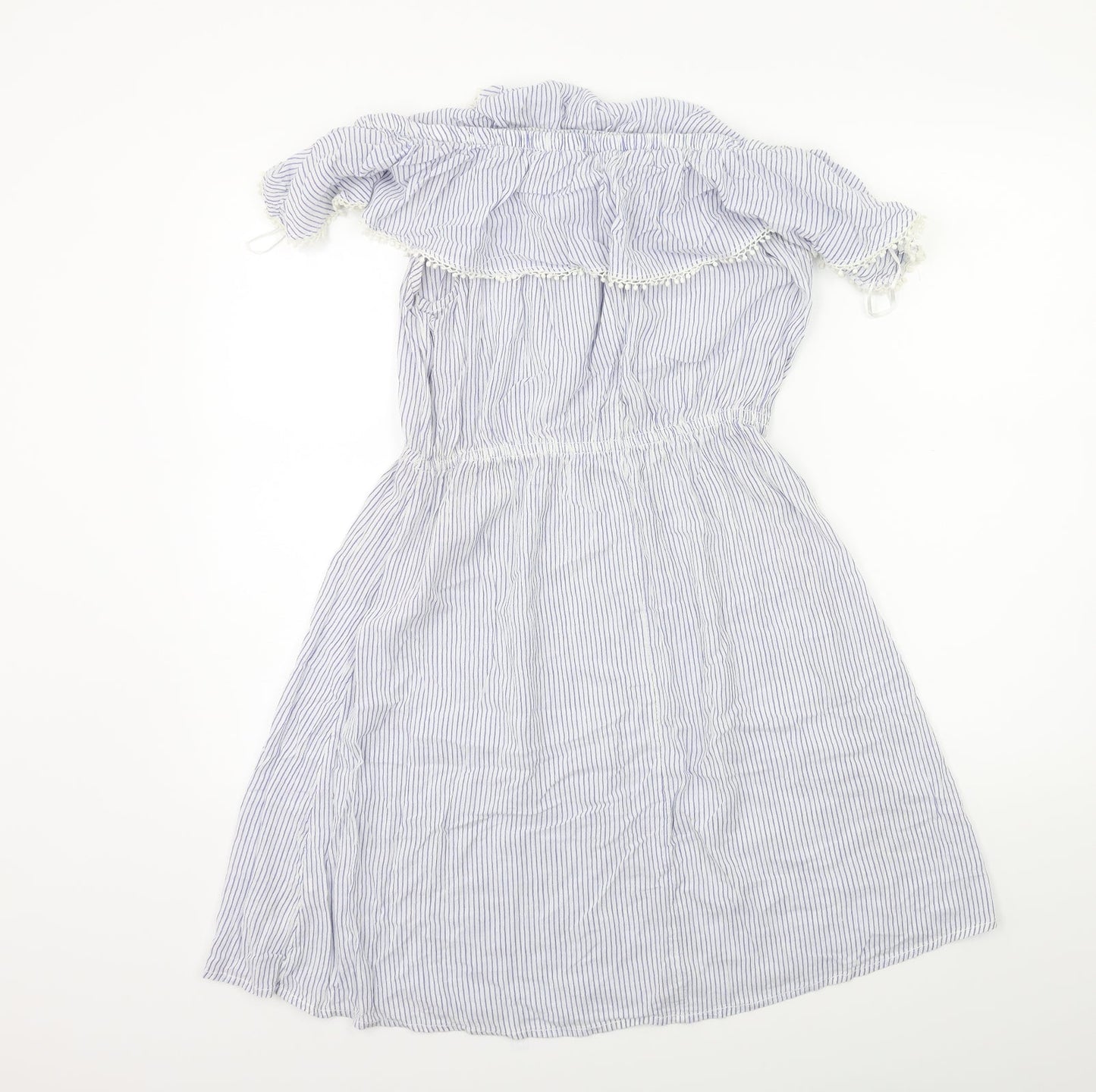 H&M Womens Blue Striped  Shift  Size 6