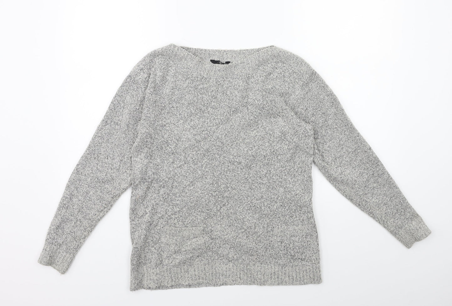 M&Co Womens Grey  Knit Pullover Jumper Size 12