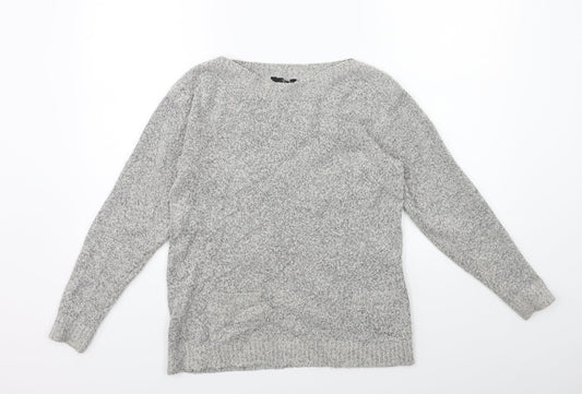 M&Co Womens Grey  Knit Pullover Jumper Size 12