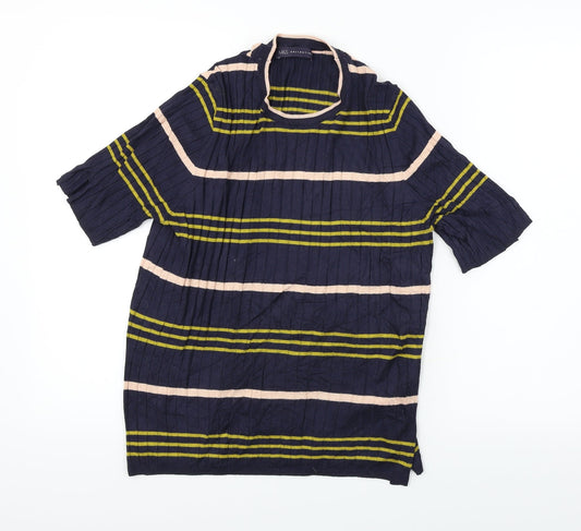 Marks and Spencer  Womens Blue Striped  Pullover Jumper Size 16