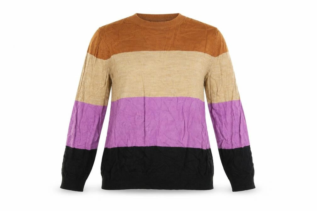 Marks & Spencer  Womens Beige Striped  Pullover Jumper Size 10