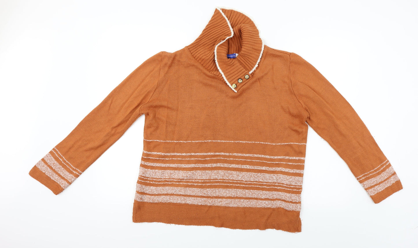 victoria eve Womens Orange   Pullover Jumper Size M