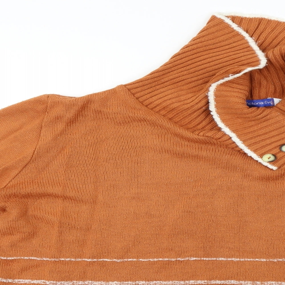 victoria eve Womens Orange   Pullover Jumper Size M