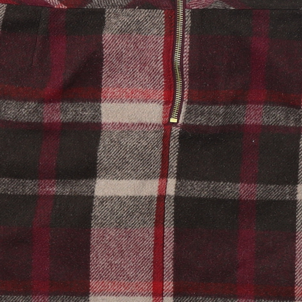 George  Womens Purple Check  A-Line Skirt Size 36 in