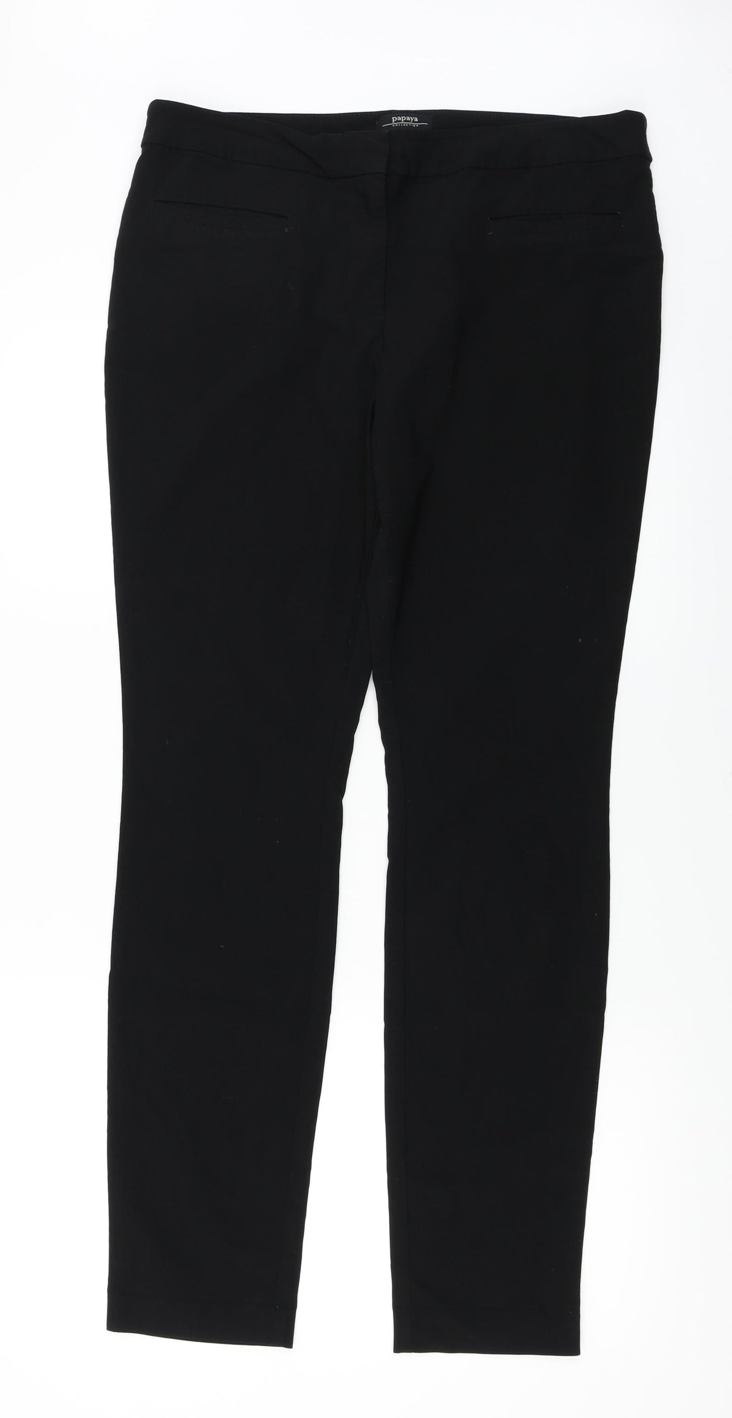 Papaya  Womens Black   Trousers  Size 12 L27 in