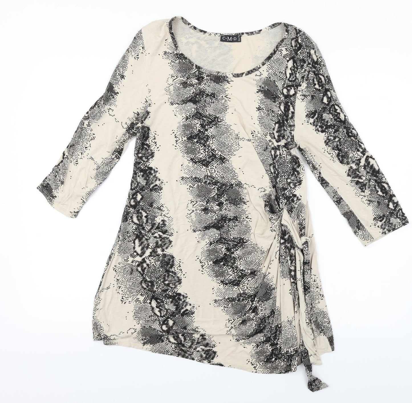 CMD   Womens Beige Animal Print  A-Line  Size 14
