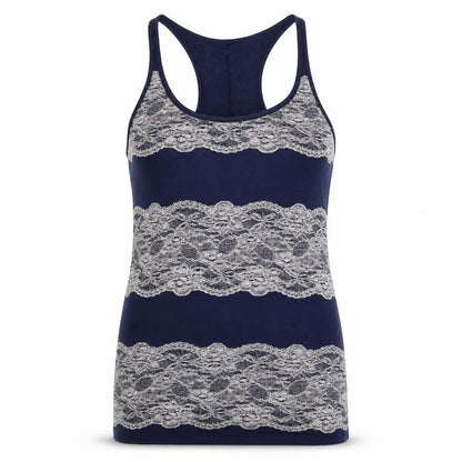Denim  Co Womens Blue Striped  Basic Tank Size 10