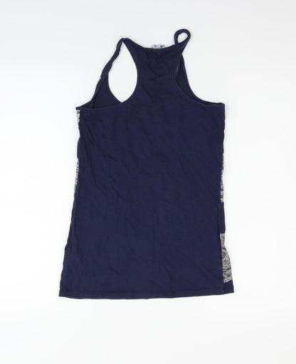 Denim  Co Womens Blue Striped  Basic Tank Size 10