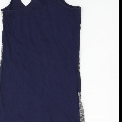Denim  Co Womens Blue Striped  Basic Tank Size 10