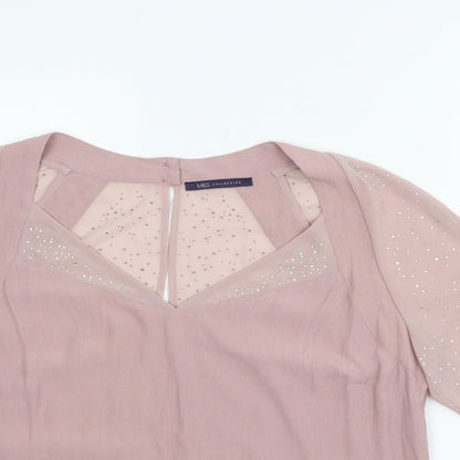 Marks & Spencer Womens Beige   Basic Blouse Size 14