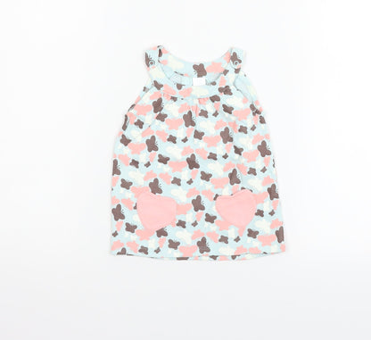 Additional front view of Adams Kids girls’ blue geometric fit & flare, size 6-9, months