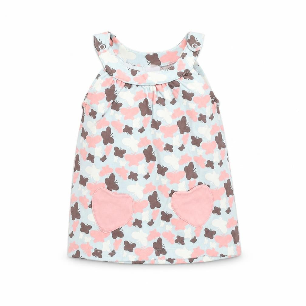Adams Kids Girls Blue Geometric  Fit & Flare  Size 6-9 Months