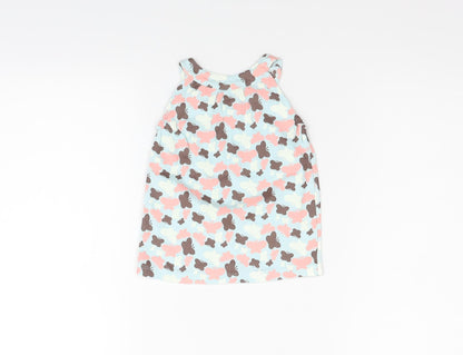 Back view of Adams Kids girls’ blue geometric fit & flare, size 6-9, months
