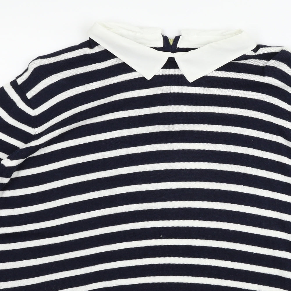 Atmosphere Womens Blue Striped  Pullover Jumper Size 12