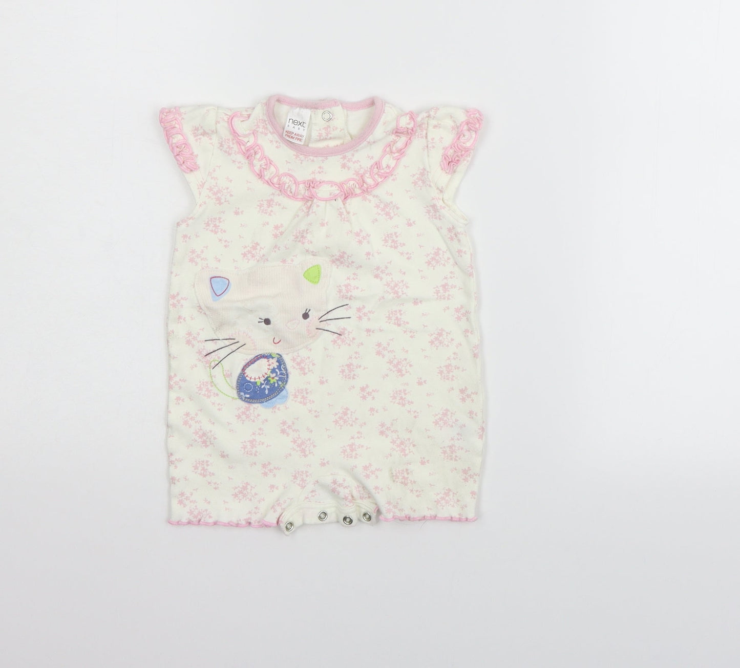 NEXT Girls White Geometric  Fit & Flare  Size 3-6 Months