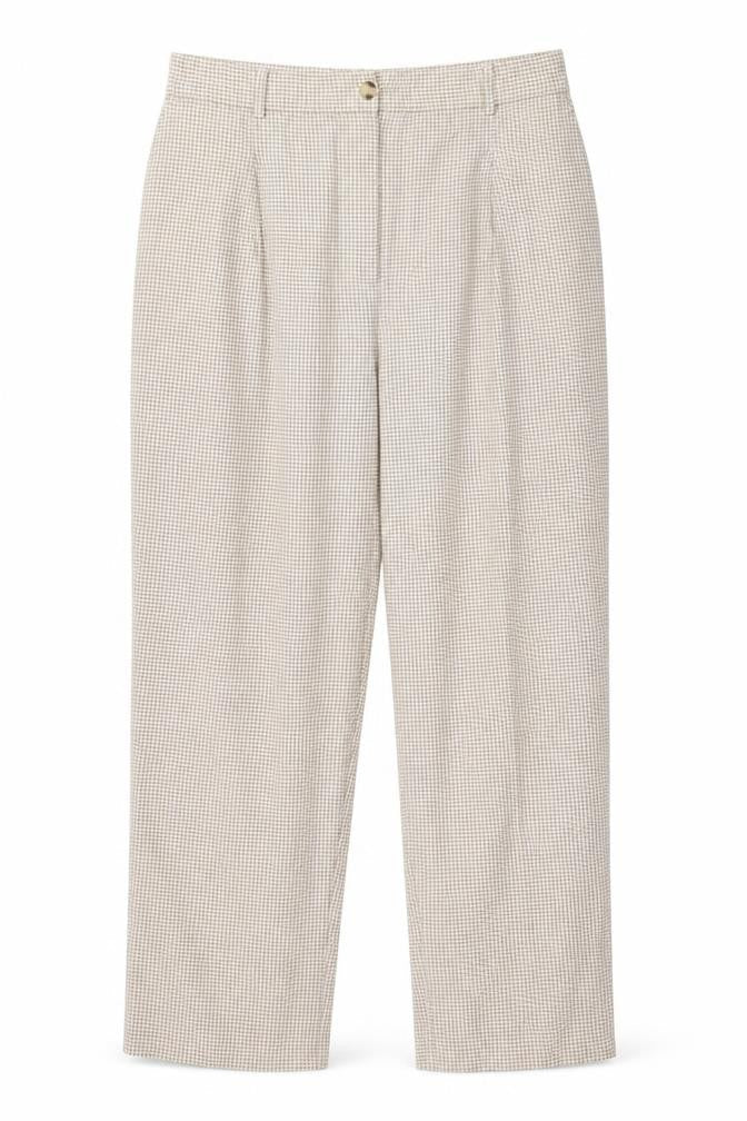 Preworn Womens Brown Check  Trousers  Size 30 in L27 in