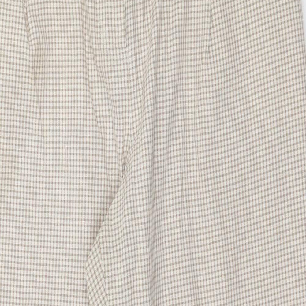 Preworn Womens Brown Check  Trousers  Size 30 in L27 in